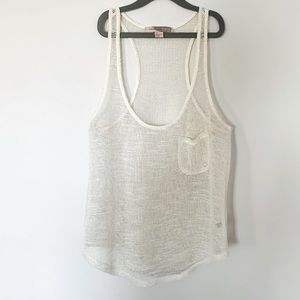 Forever 21 mesh white tank top size S